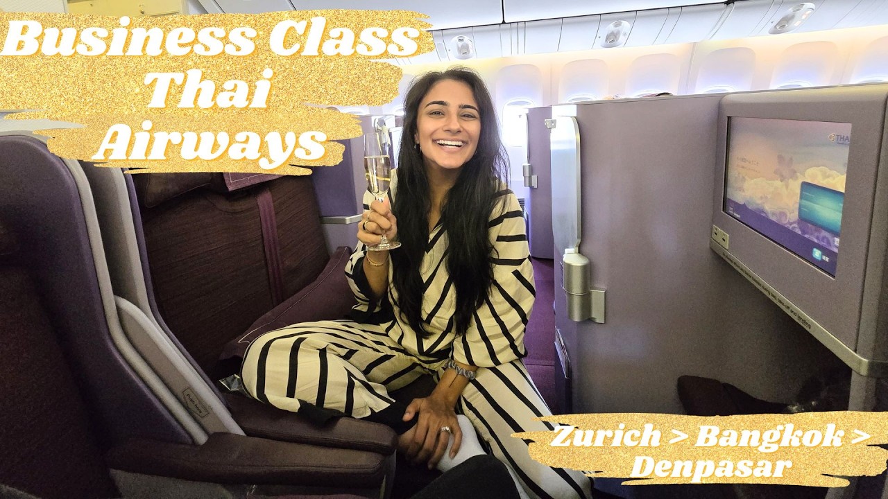 Come fly Business Class with me! A 737 Thai Airways from Zurich to Bangkok to Denpasar ✈️