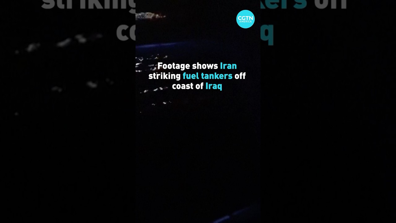 Footage shows Iran striking fuel tankers off coast of Iraq