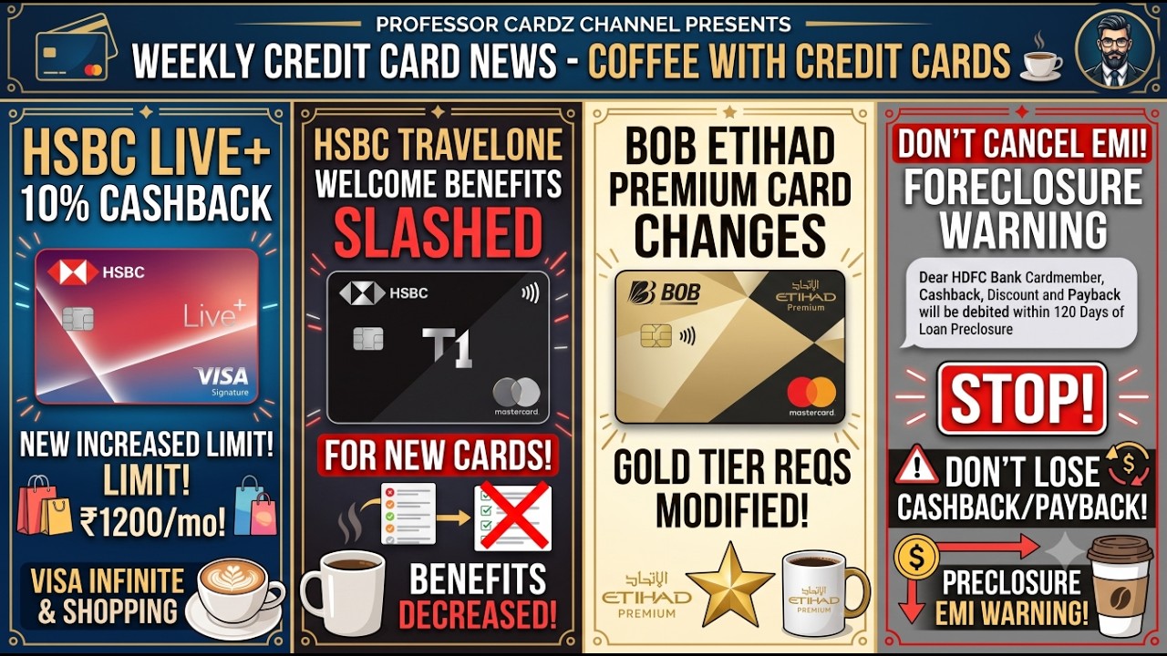 Weekly Credit Card News - HSBC Live Plus Revalued, Travel One Devalued and HDFC kills Infinia