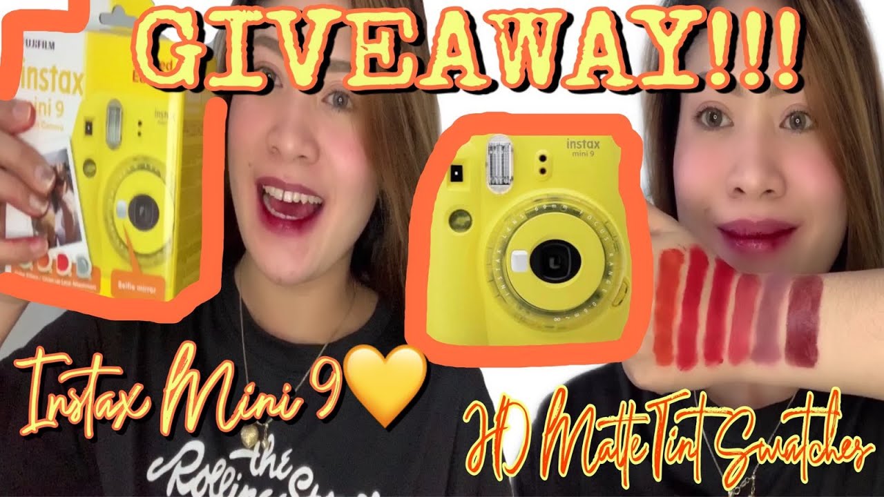 INSTAX MINI 9 GIVEAWAY!!!! + BE FRESH HD MATTE TINT SWATCHES  (RAFFLE ON AUG 2020) | Cherry CG