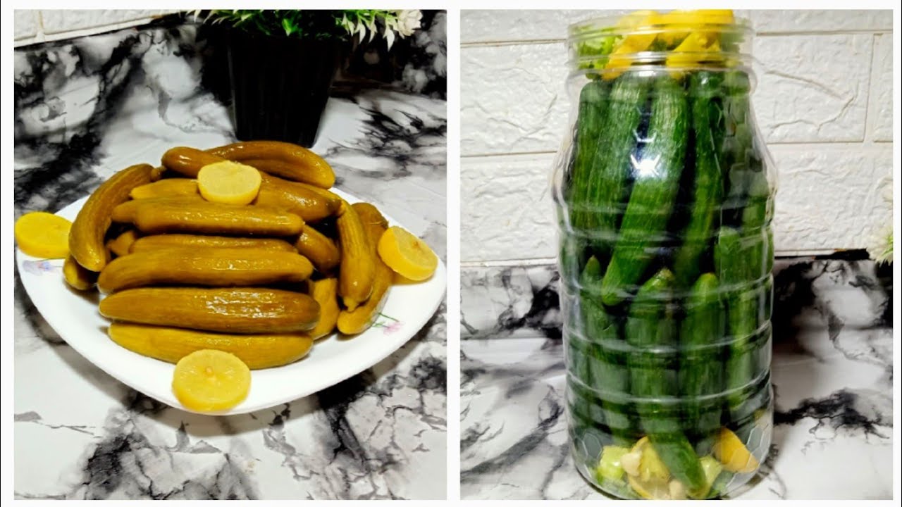 الخيار المخلل بأسهل طريقة وقرمشة تدوم لآخر خيارة والسر في ملعقة واحدة🥒😋#مخلل_الخيار#مخللات #fyp