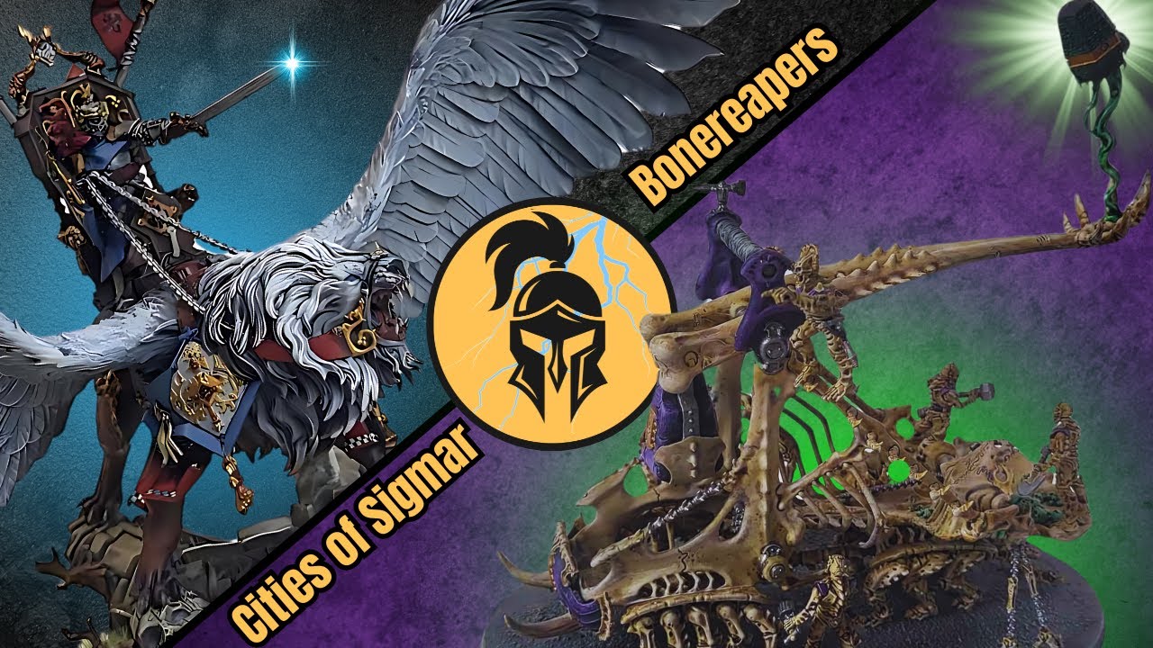 Age of Sigmar 4th Edition Battle Report: Cities vs Bonereapers: Cavaliers vs Catapults!!