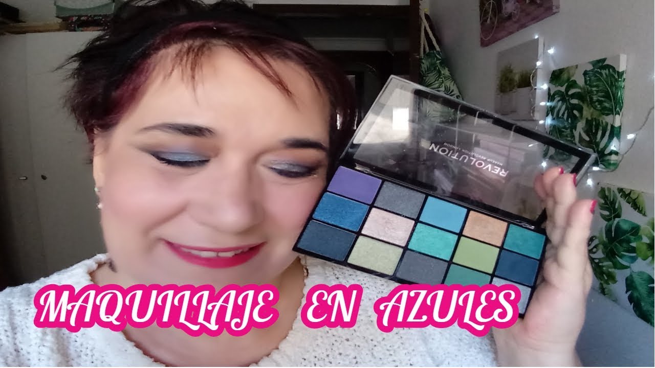 Maquillaje en azules super sencillo