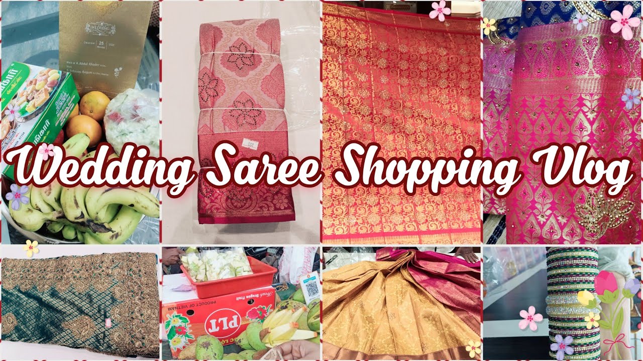 Kalyanam Shopping Vlog Tamil-Wedding Saree Shopping Vlog-Sister in law son Marriage-in Muslim style