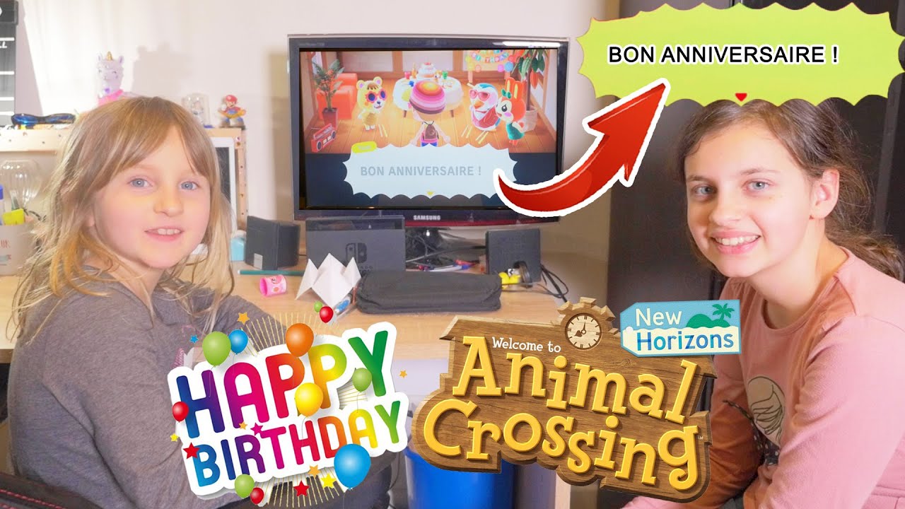 [SWITCH] HAPPY BIRTHDAY ATHENA SUR ANIMAL CROSSING NEW HORIZONS - STUDIO BUBBLE TEA GAMING