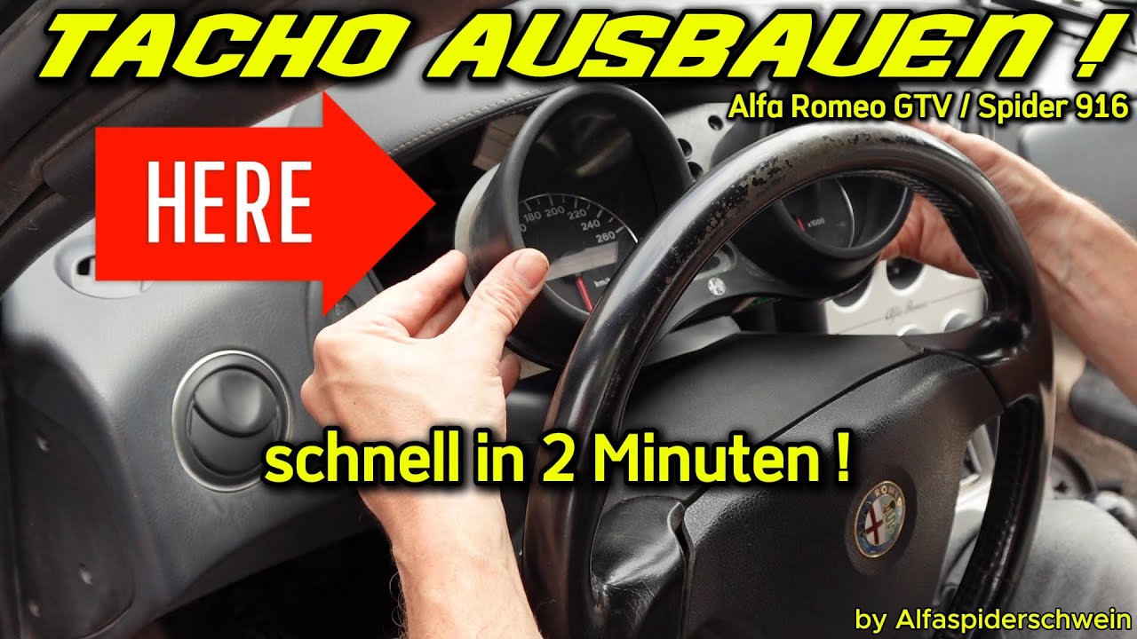 TACHO AUSBAUEN ? Ganz einfach 😅👍 ALFA ROMEO 916 _ GTV / Spider TwinSpark & V6 | by Alfaspiderschwein