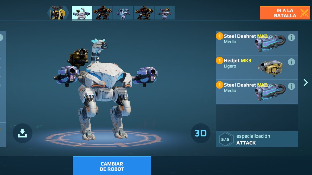 New Hedjet Deshret Scorpion MK3 maxed Gameplay War Robots WR