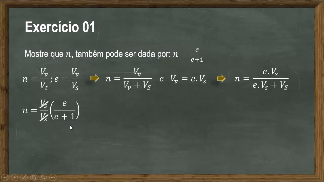 Mecânica dos solos 1 - Aula005 - Exercícios relacionando os índices físicos - Parte I