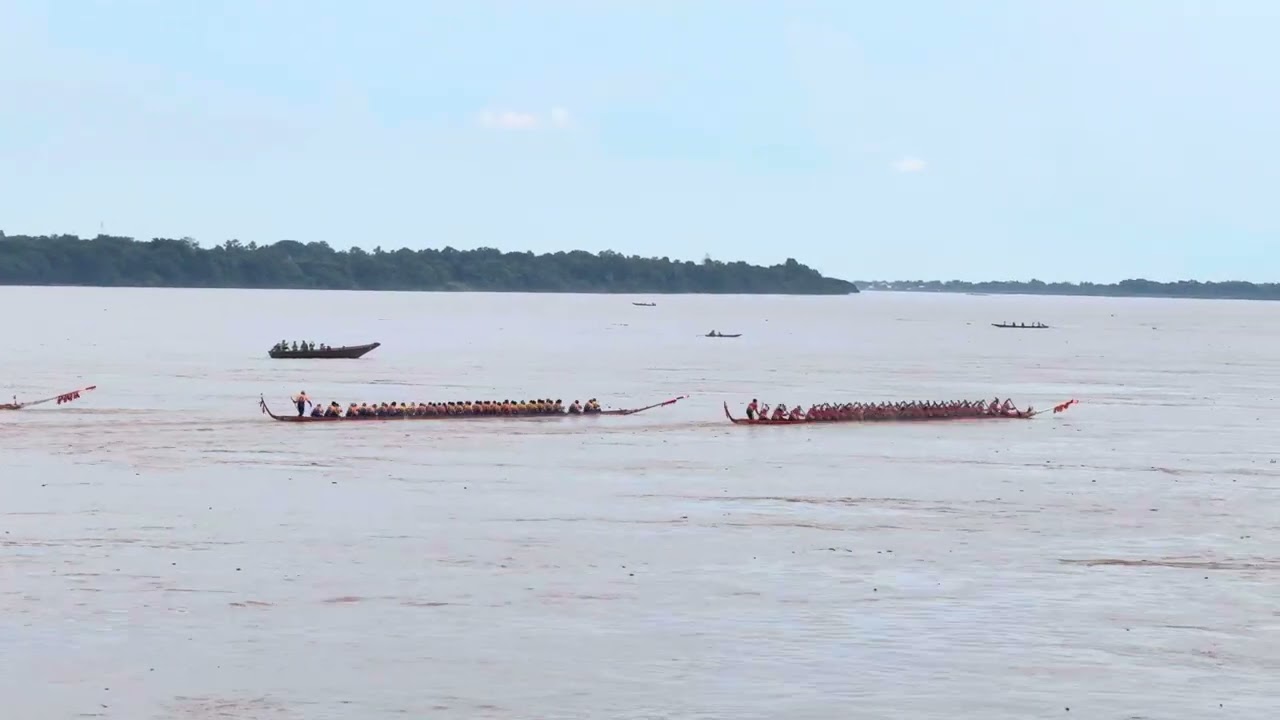 ปล่อยที 4 ลำ #แข่งเรือมุกดาหาร #แข่งเรือยาว #เทพแสนชัย #ขวัญตระกูลนาวา #วิสุทโธนาวา #รุ่งเรืองไช