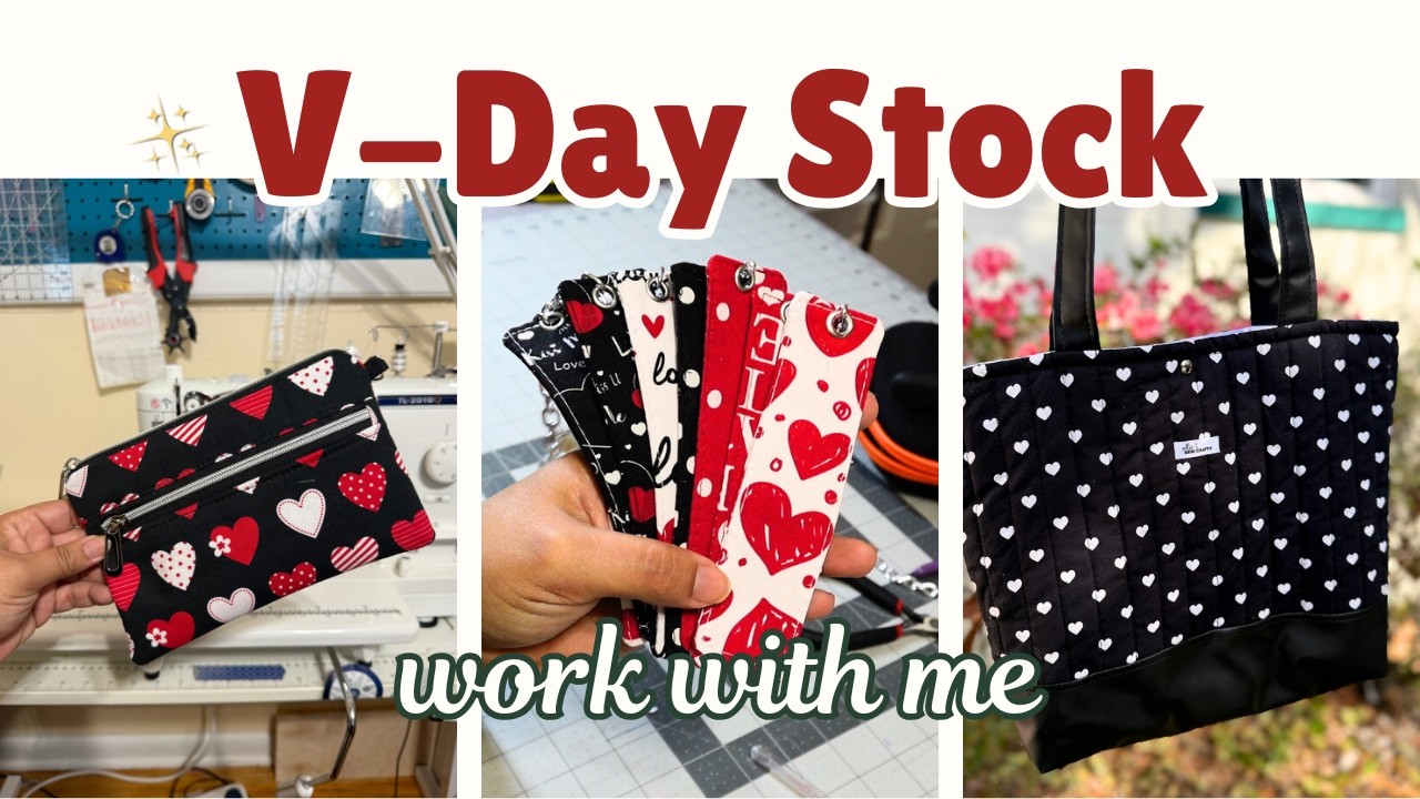 Studio Vlog: Making My Valentine’s Day Shop Collection ❤️ (Totes, Wallets & More)