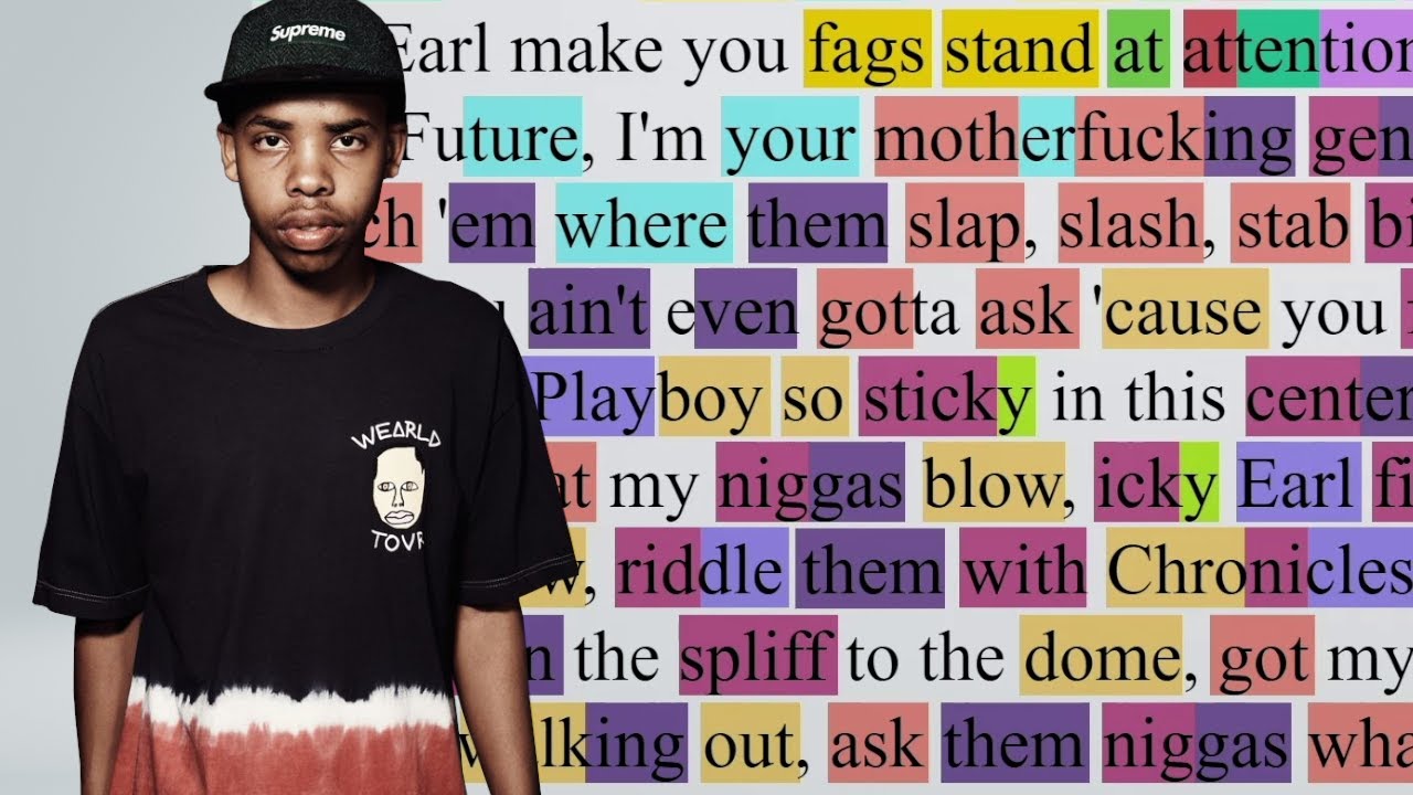 Earl Sweatshirt - epaR (Rhyme Scheme) Highlighted