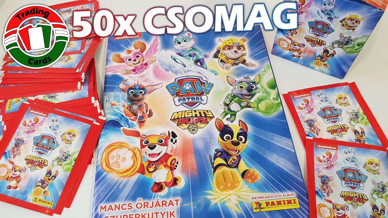 Panini Paw Patrol - Mancs őrjárat: Mighty Pups Display Doboz 50x Csomag | Bontás