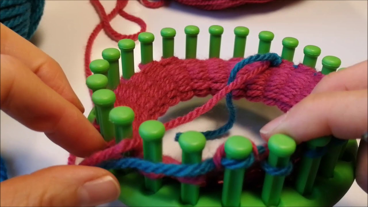 Stricken mit Strickring Farbwechsel