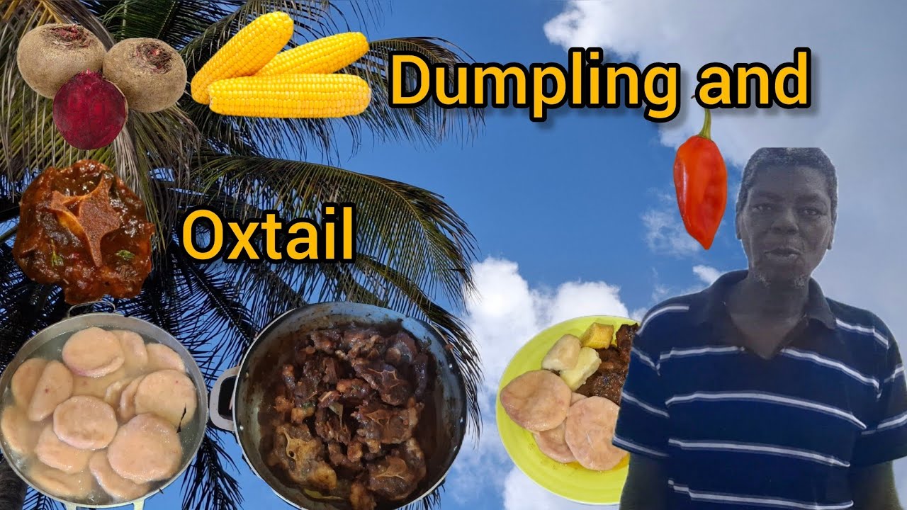 Local Tobagonian Dumpling and Oxtail with  Provision by Papi