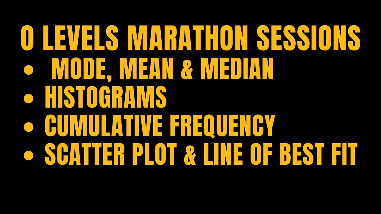 O LEVELS MARATHON STATISTICS (4024/0580)