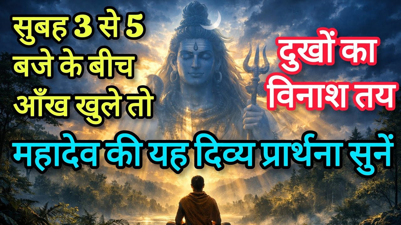 जब सुबह 3 से 5 बजे के बीच आँख खुले तो महादेव की यह दिव्य प्रार्थना सुनें, दुखों का विनाश तय #shiv