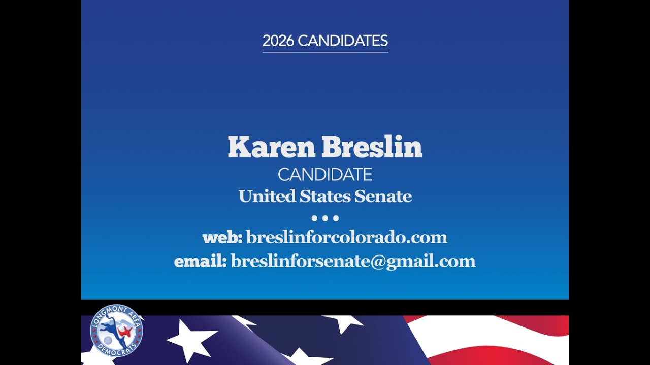 Karen Breslin 2026 Candidate for Colorado US Senate