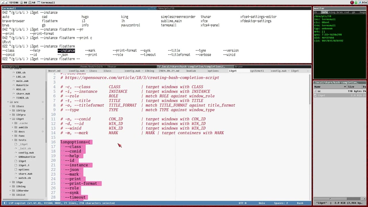 bash completion