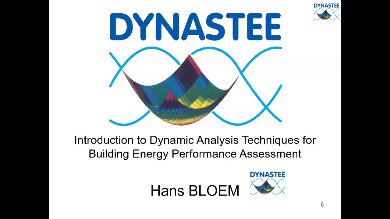 Introduction to Dynamic Analysis Techniques for Building EP Assessment (Hans Bloem, INIVE, BE)