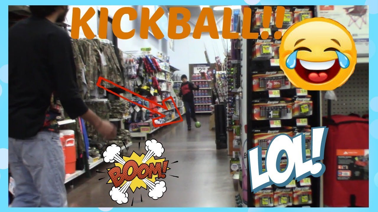 ANTAGONIZING WALMART PLAYING KICKBALL!!