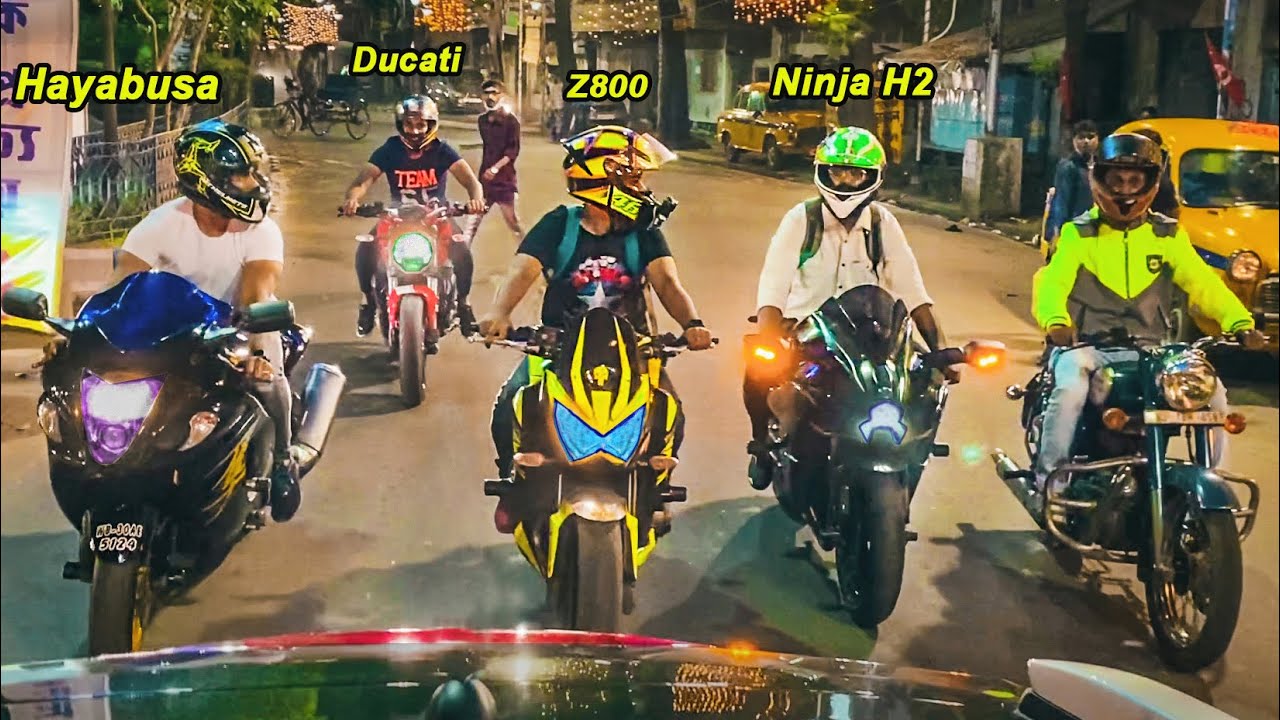 Night Rides with SuperBikes 🔥 Durga Puja Vlog 2020