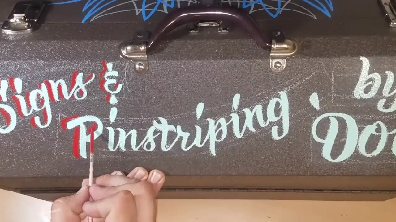 Timelapse lettering on my toolbox
