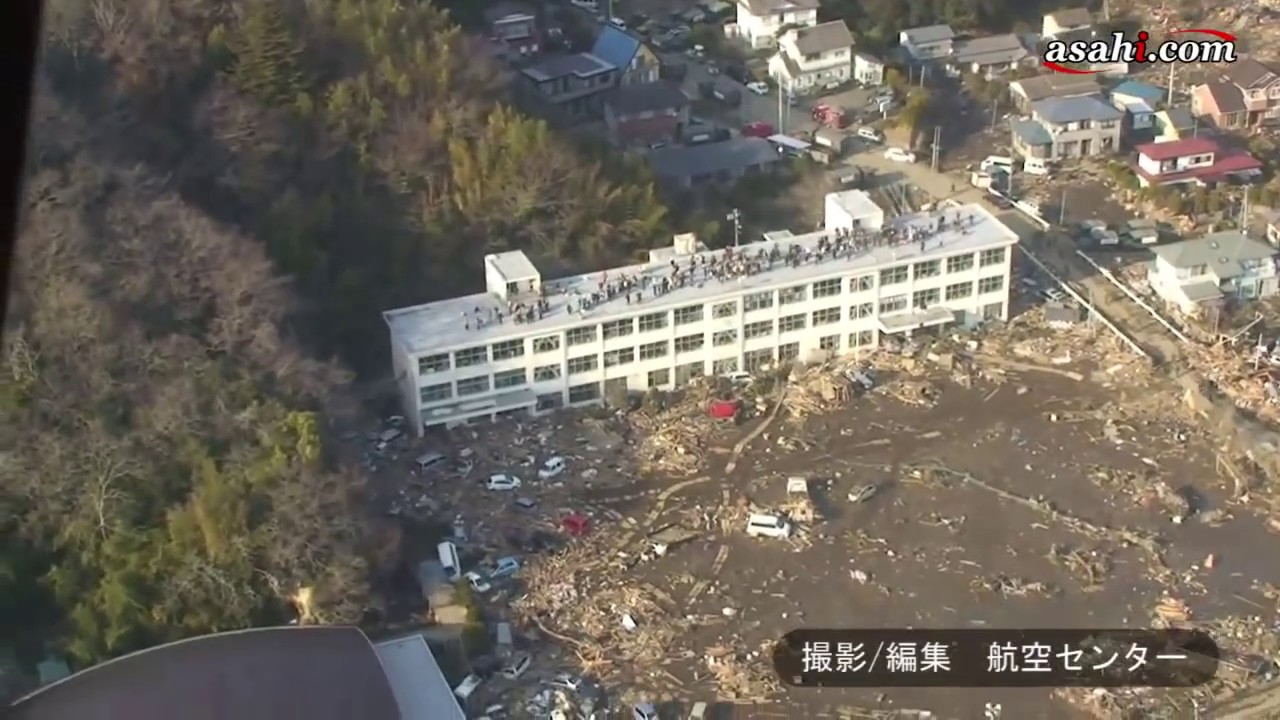 ２０１１年３月１３日　宮城県東松島市野蒜の空撮