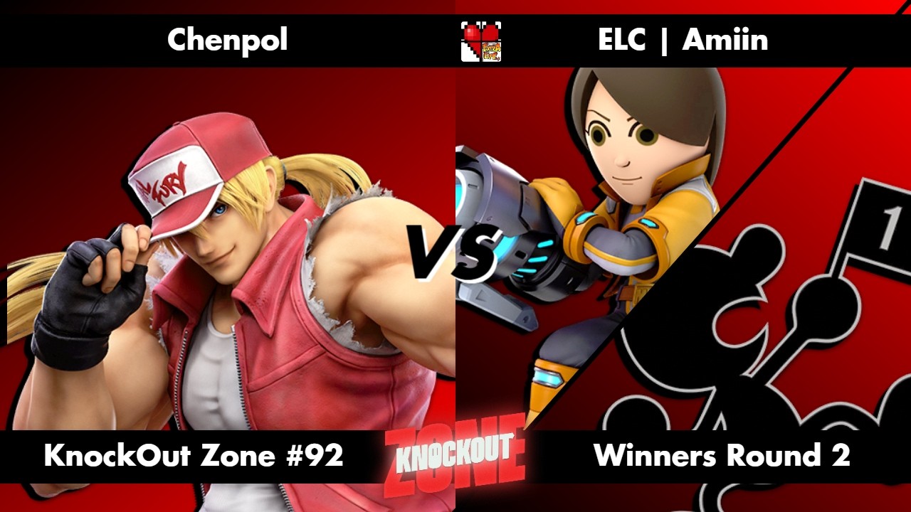 KnockOut Zone #98 - SSBU Winners Round 2 - Chenpol (Terry) vs Amiin (Mii Gunner/Mr. Game & Watch)