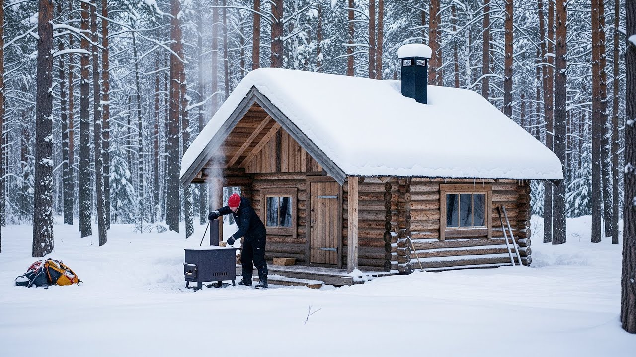 Winter Alone in the Woods &ndash; Living in My Log Cabin at  -38&deg;C