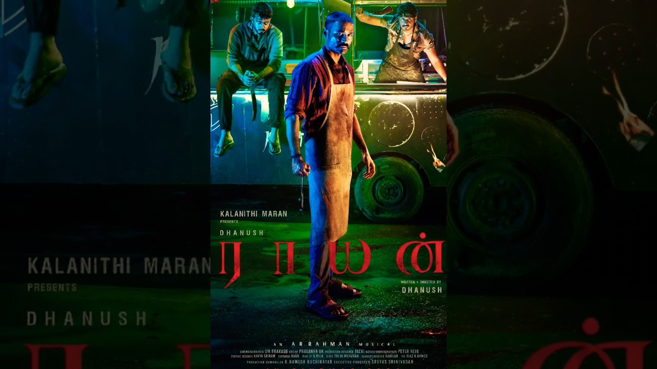 Raayan FirstLook Poster 🔥 Raayan Update 💥  Raayan Movie 🌟 #raayanfirstlook  💥#shorts 🌟 #shortfeed