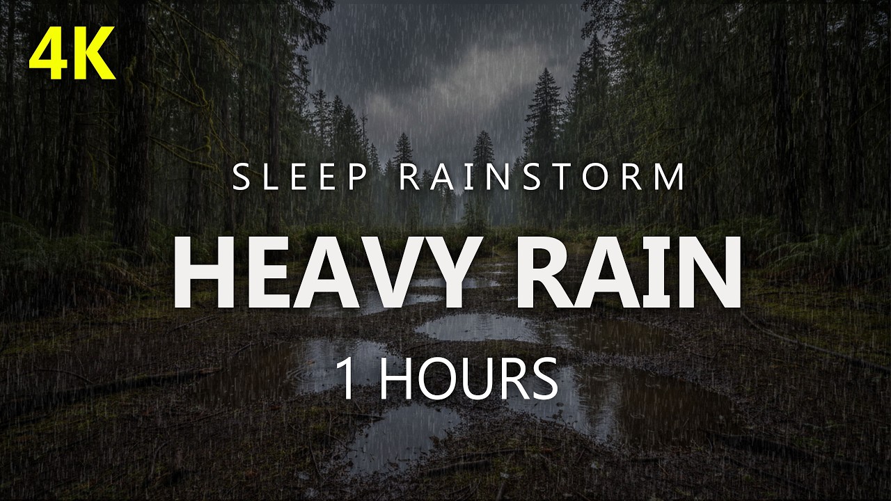 Heavy Rain on the Edge of the Forest for a Good Night’s Sleep and Relaxation | Thunderstorm
