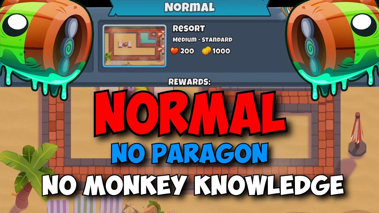 BTD6 Bloonarius Normal Tutorial || No Monkey Knowledge + No Hero Achievement  || on: Resort