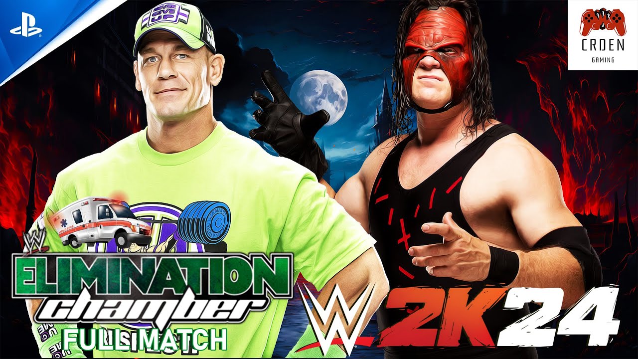 WWE 2K24 | John Cena vs Kane | AMBULANCE MATCH | ELIMINATION CHAMBER FULL MATCH | PS5 | CRDen Gaming