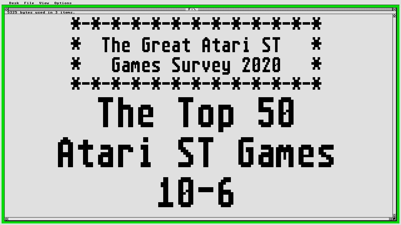 50 лучших игр Atari ST. Эпизод 9: 10-6