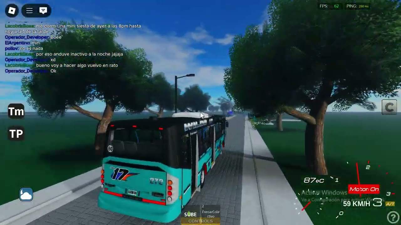 jugando a simulador de colectivos v2 en roblox