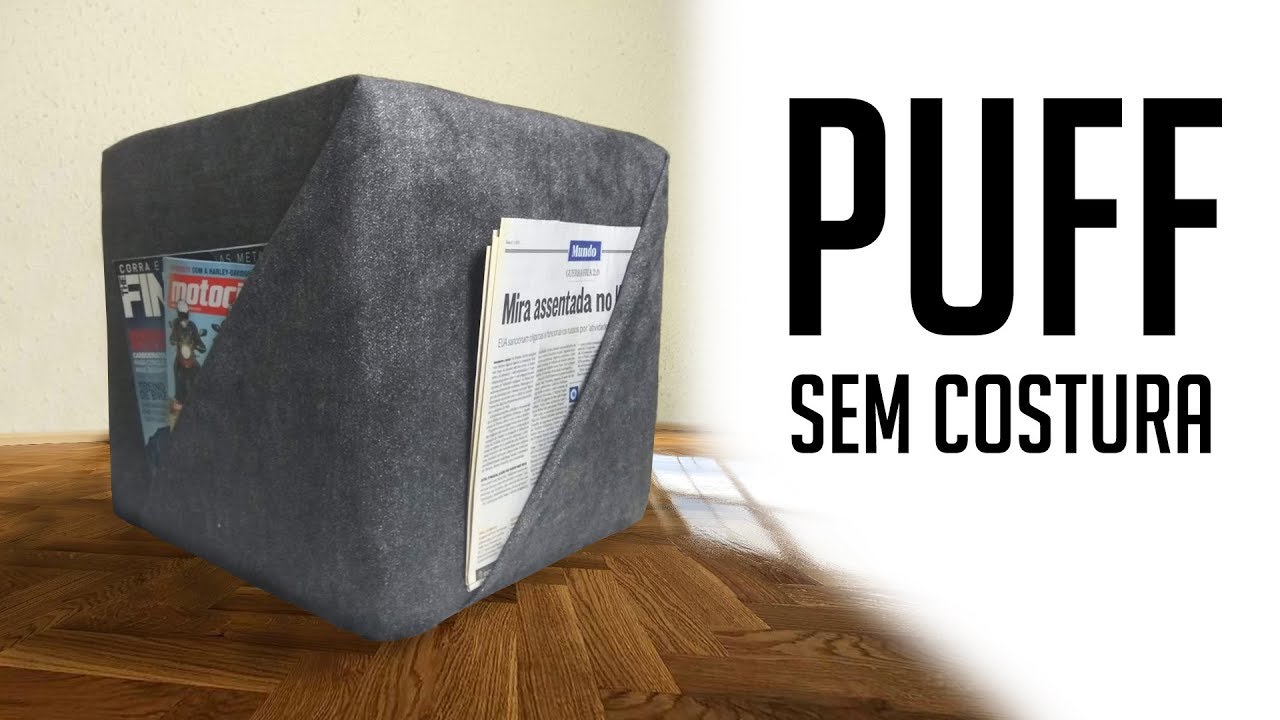 Como fazer um Puff - SEM COSTURA