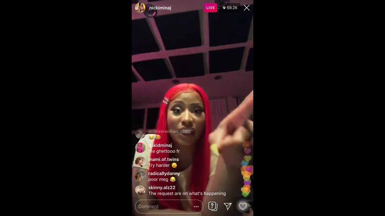 Nicki Minaj laughs when Megan asks to be on her live