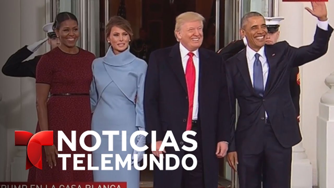 La familia Obama recibe a Donald Trump en la Casa Blanca | Noticiero | Noticias Telemundo
