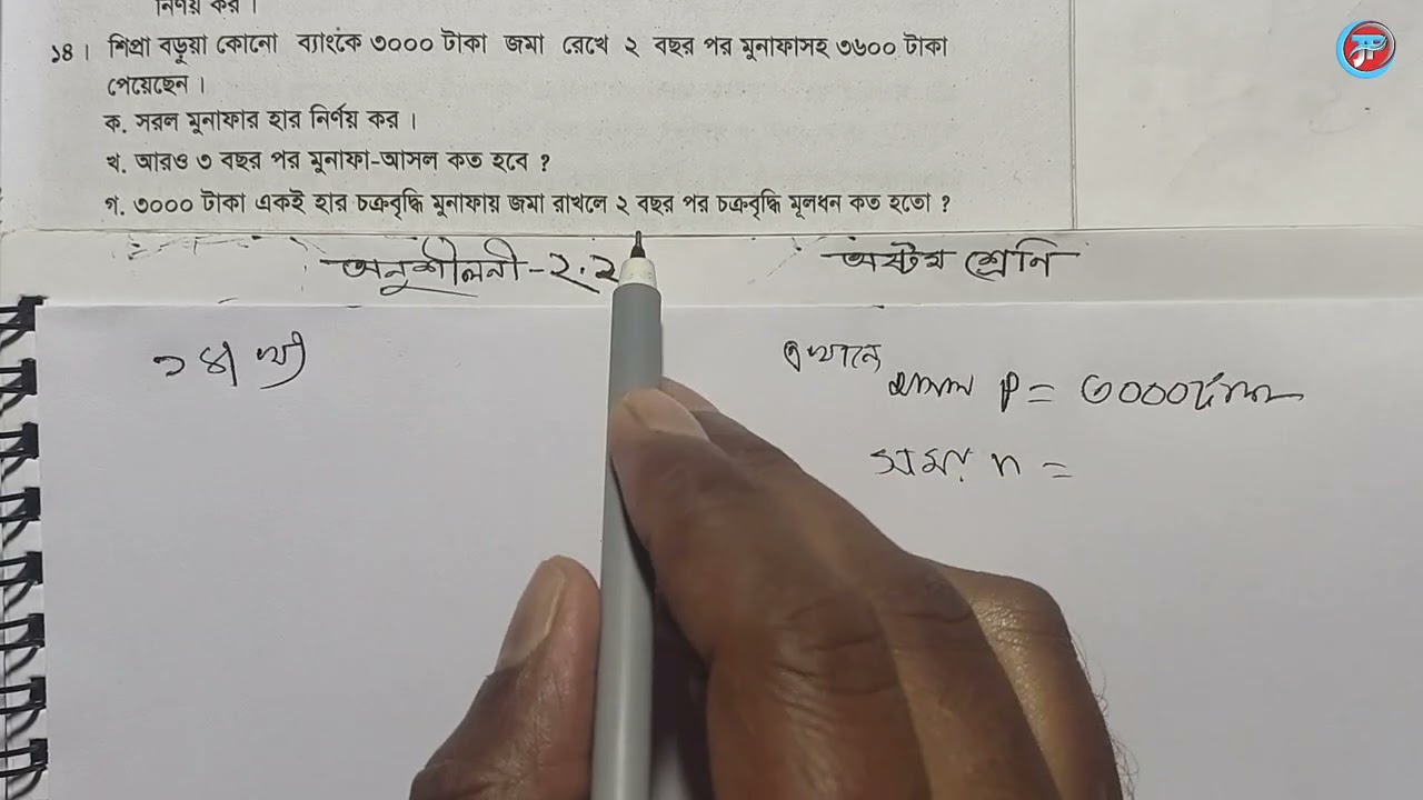 Q-14 | Ex: 2.2 | Math Class-8 | অষ্টম শ্রেণি | অনুশীলনী-২.২ | মুনাফা  | সৃজনশীল  | Palash Sir 