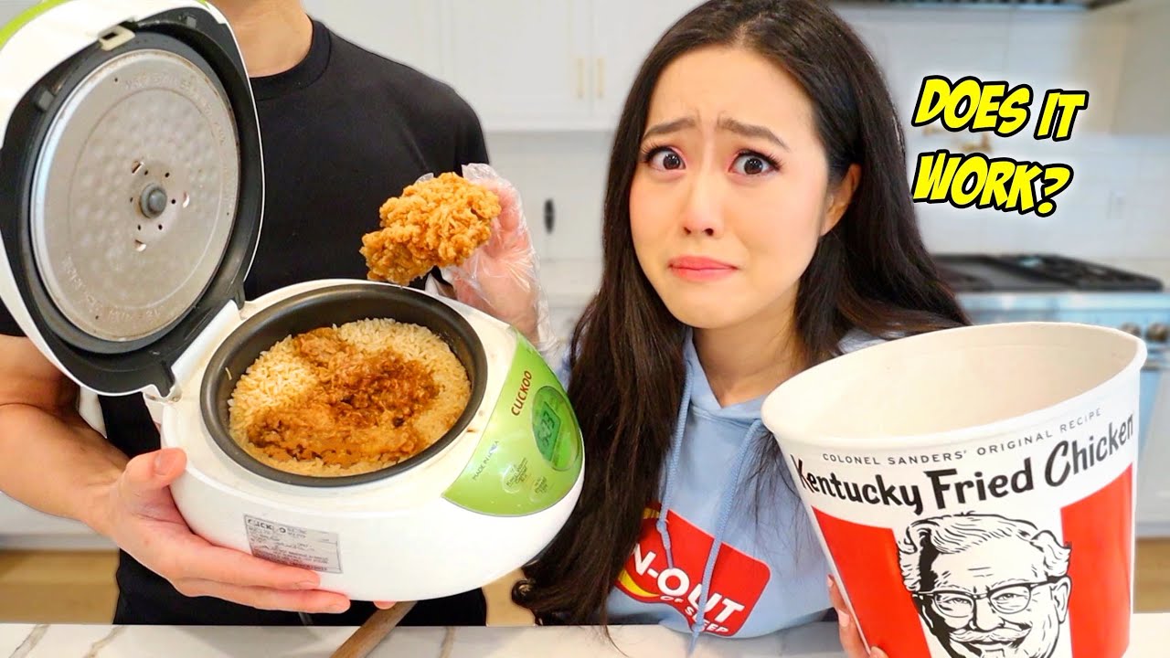 we tried Japan's famous KFC RICE COOKER FRIED CHICKEN HACK!