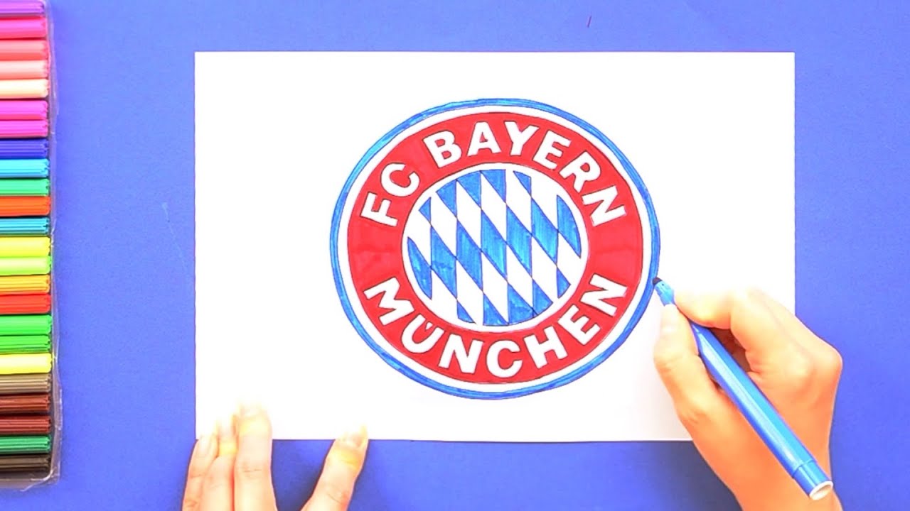 How to draw FC Bayern Munich Logo