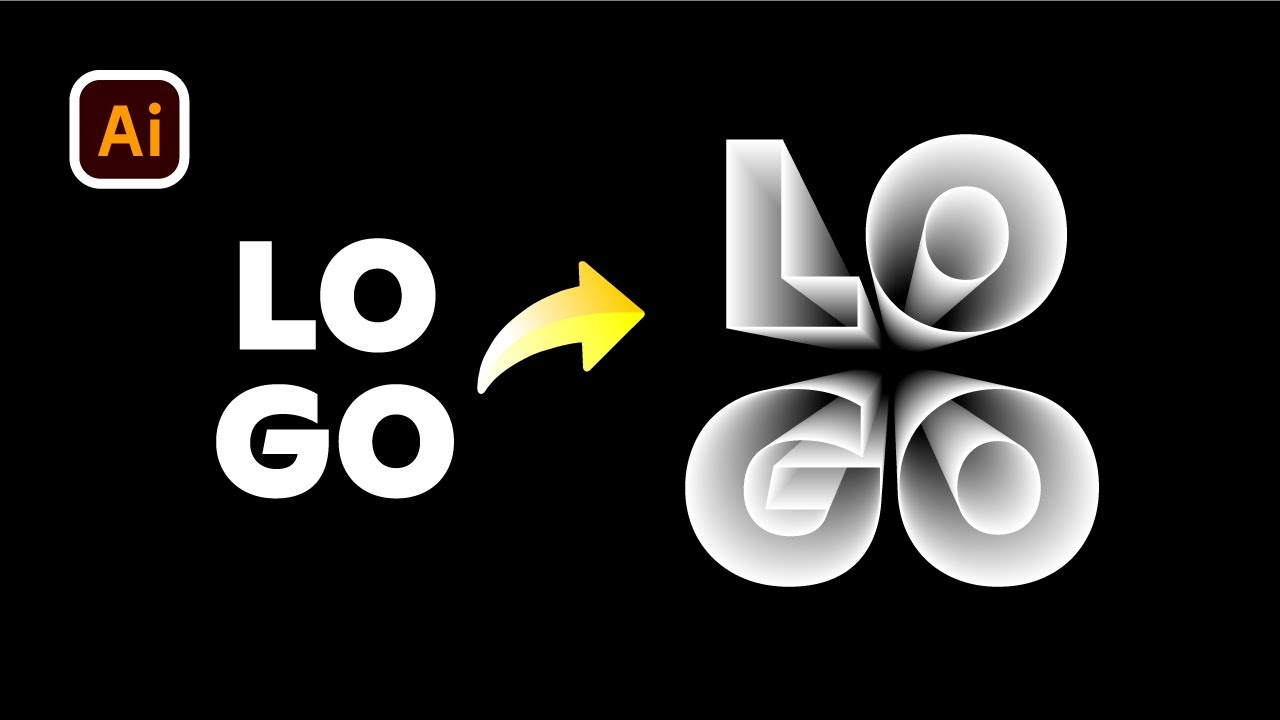 Modern Typography Design with Blend in Adobe Illustrator #graphicdesign