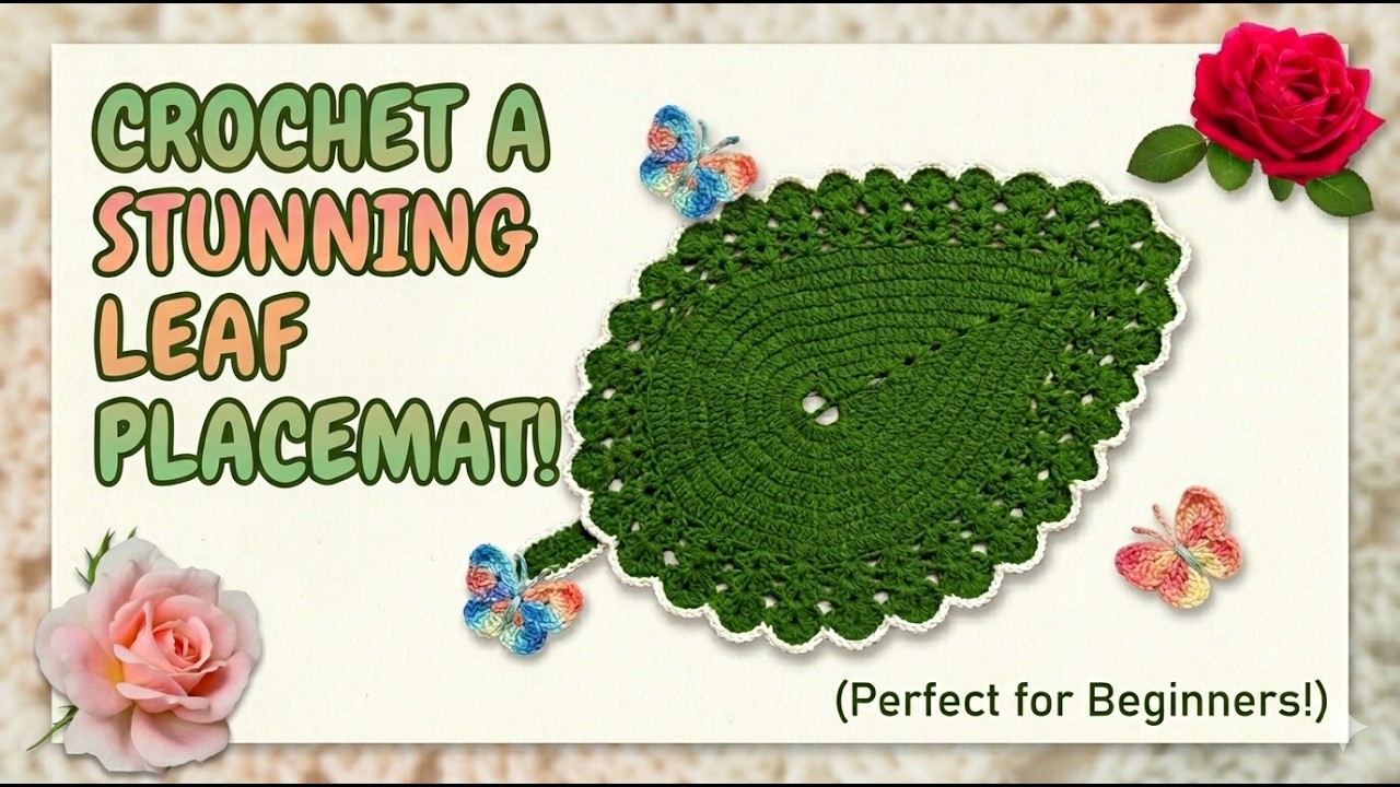 Crochet Leaf Table Mat | Crochet Placemat