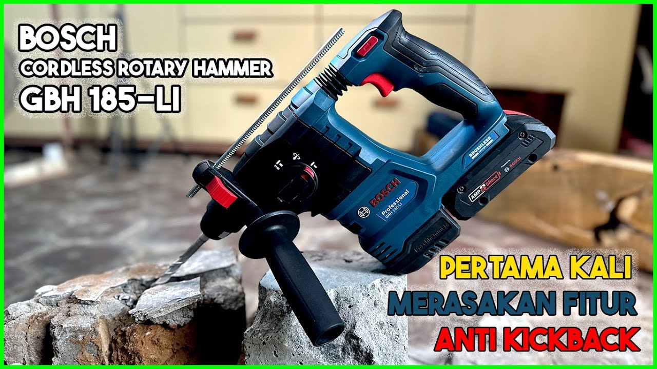 PERTAMA KALI COBAIN FITUR ANTI KICKBACK - Review & Test Bosch GBH 185 Li Cordless Rotary Hammer SOLO