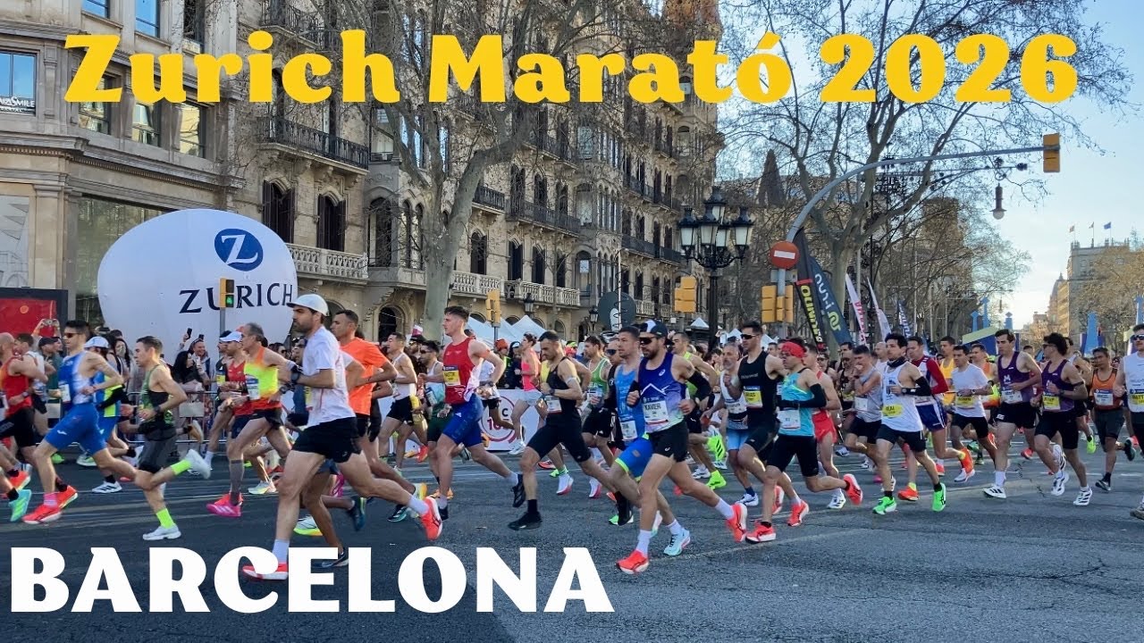 Barcelona Marathon 2026 — Start, Elite Runners & Finish Line | Zurich Marató Barcelona
