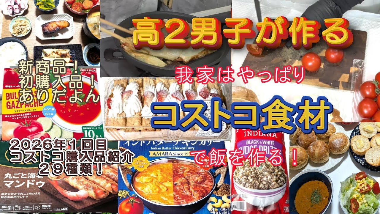 【コストコ食材でご飯】新商品込み！コストコ購入品２９種類とご飯作りの記録だよ😁