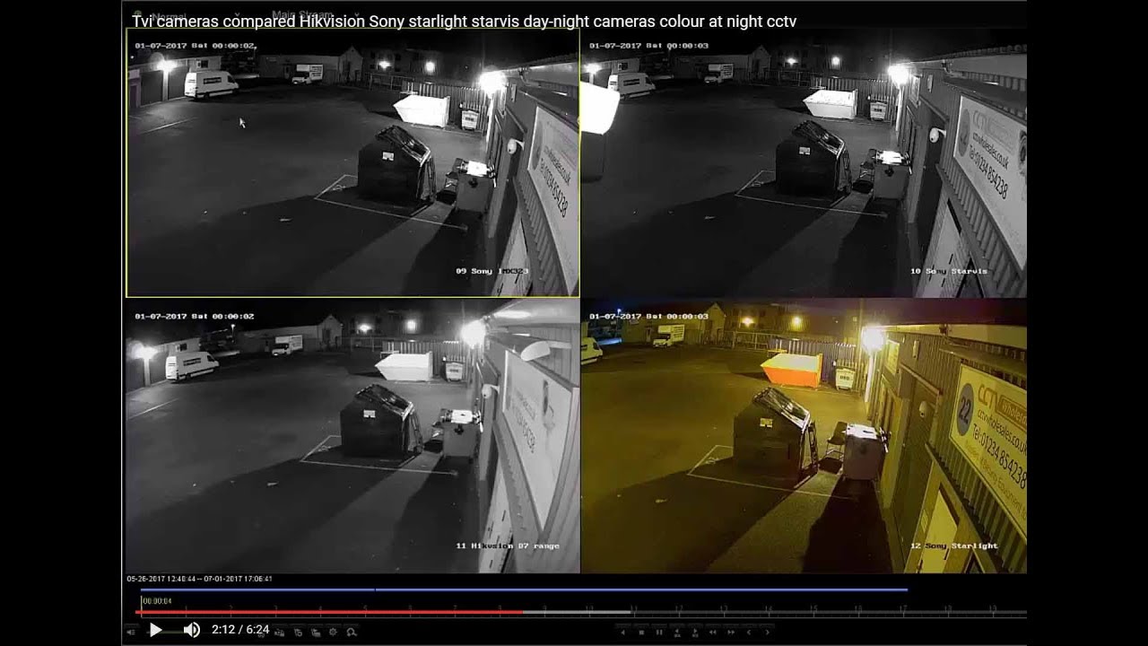 Tvi cameras compared Hikvision Sony starlight starvis day-night cameras colour at night cctv