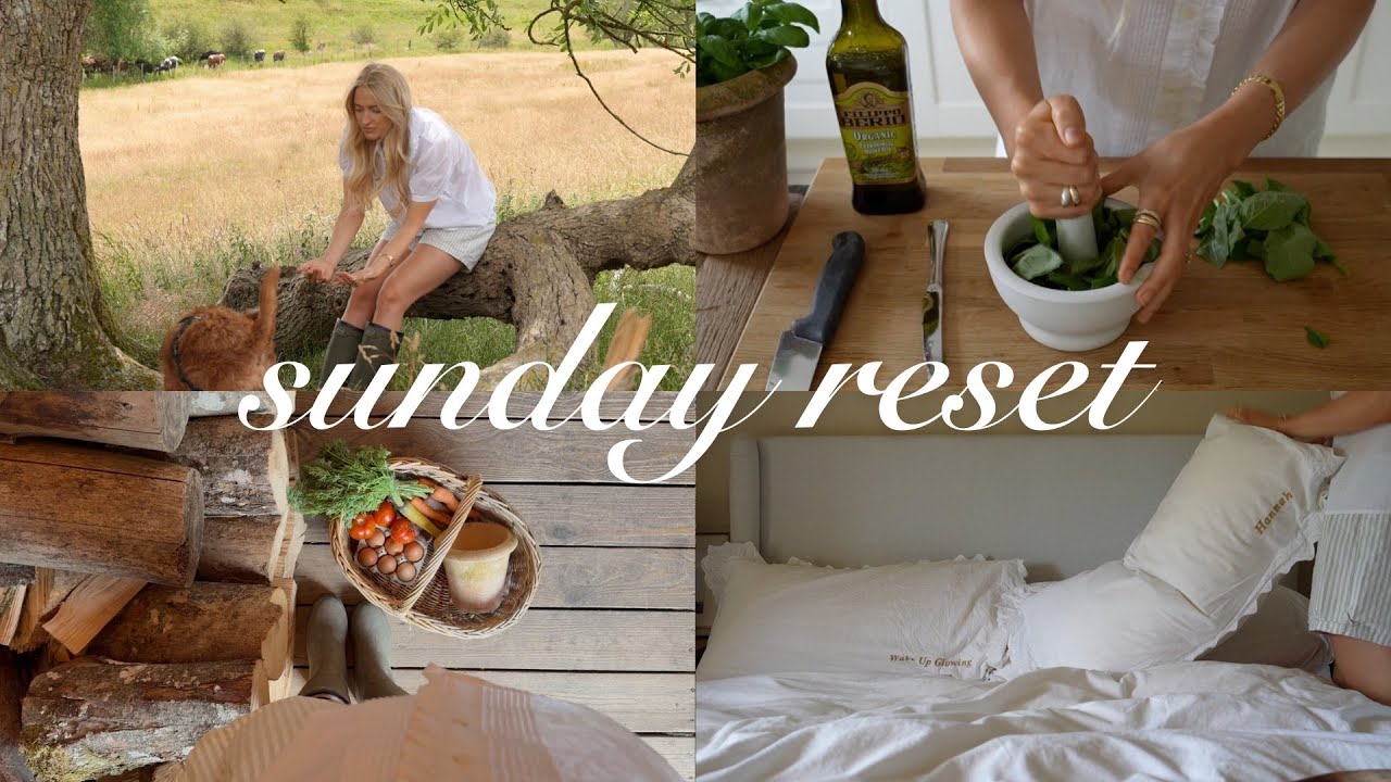 sunday reset in the countryside: healthy meal prep & catching up