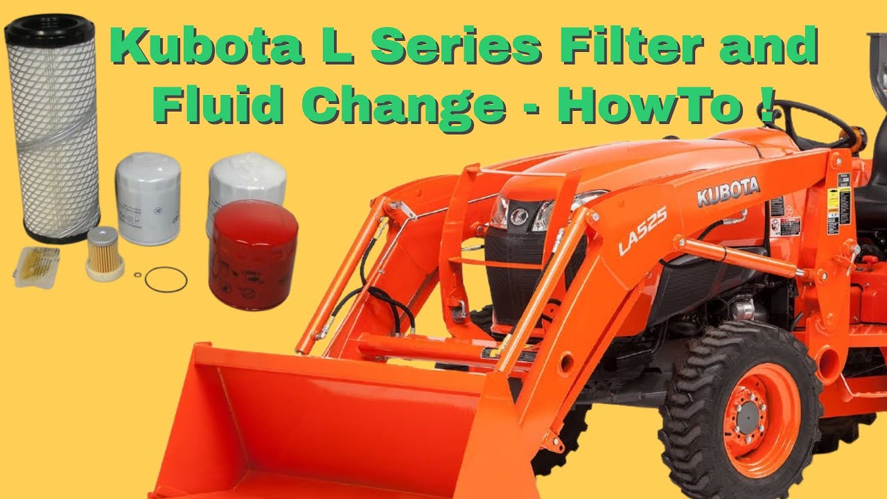 Kubota L2501 Series — замена фильтров на тракторе — своими руками
