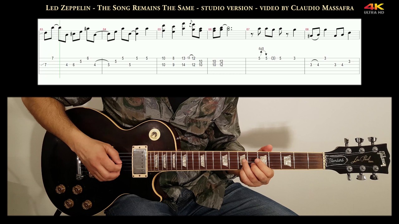 The Song Remains The Same - guitar tutorial
